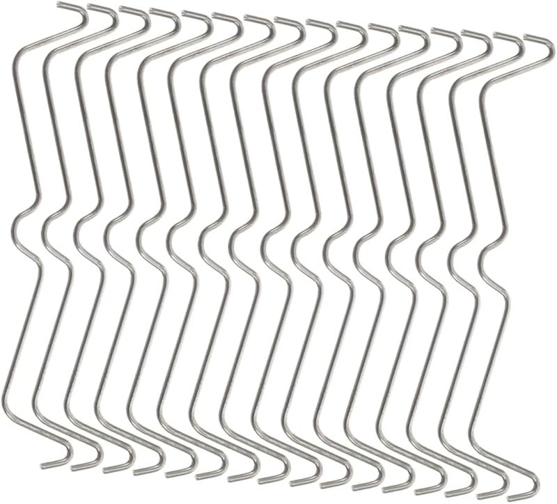 50 Pcs Stainless Steel Pegboard Hooks Clips Tool Organization Accessories Easy Install - Image 1